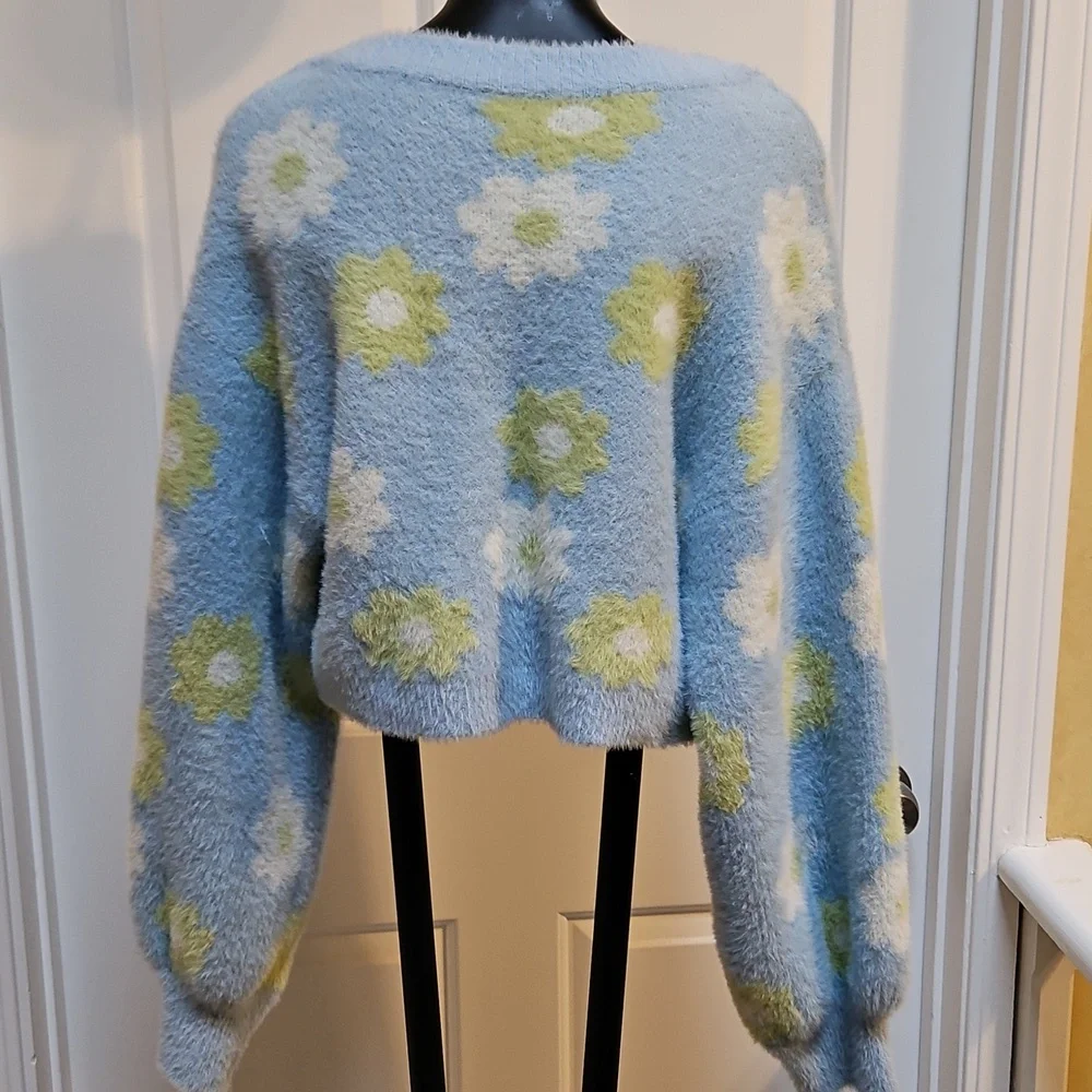 KENDALL & KYLIE Floral Cardigan Sweater - S